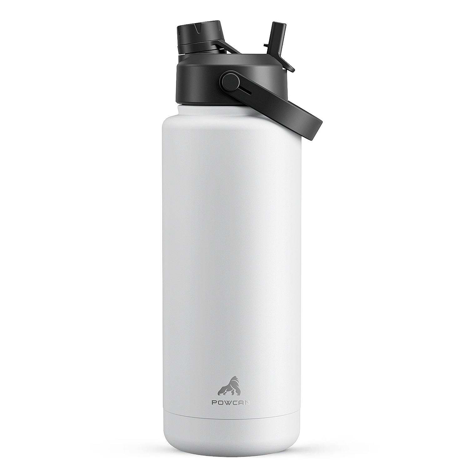 40oz Insulated Water Bottle with 2-in-1 Straw and Spout Lid Pure Collection, Keep Cold 24H, Leak-Proof