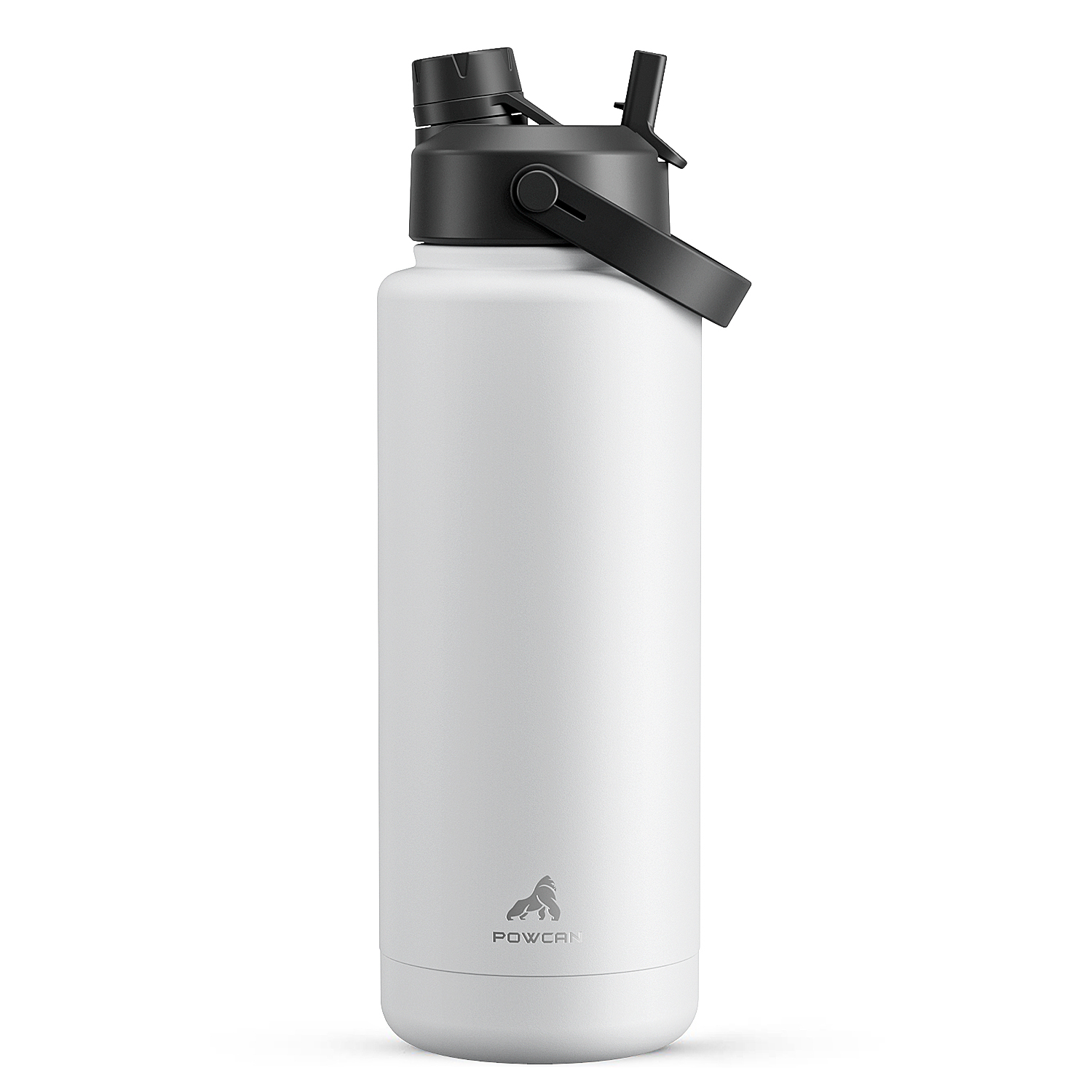 40oz Insulated Water Bottle with 2-in-1 Straw and Spout Lid Pure Collection, Keep Cold 24H, Leak-Proof