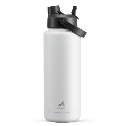 40oz Insulated Water Bottle with 2-in-1 Straw and Spout Lid Pure Collection, Keep Cold 24H, Leak-Proof