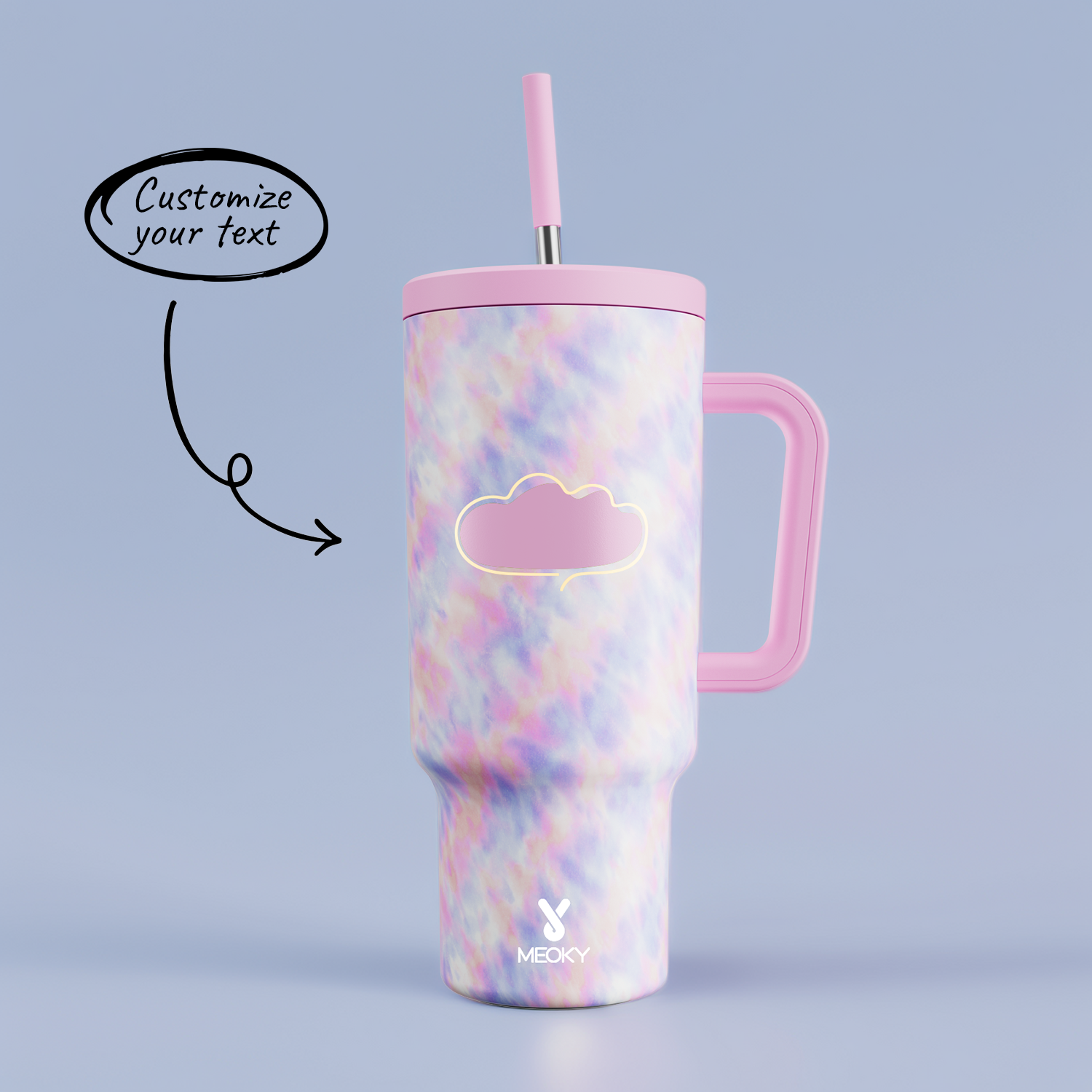 Tie-Dye - Customized 40oz Tumbler With Straw - The perfect gift for Loved ones, relatives, friends !