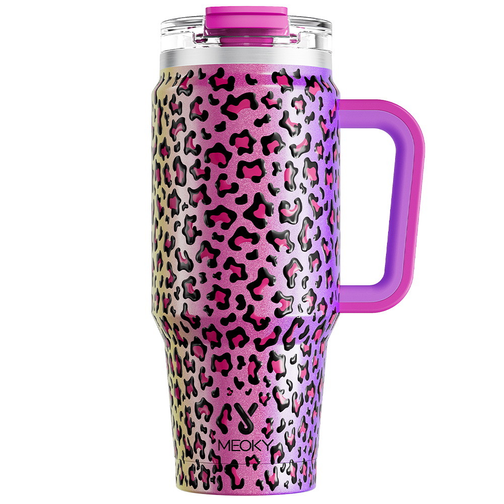 32oz Tumbler With 2-in-1 Lid Animal Print Collection