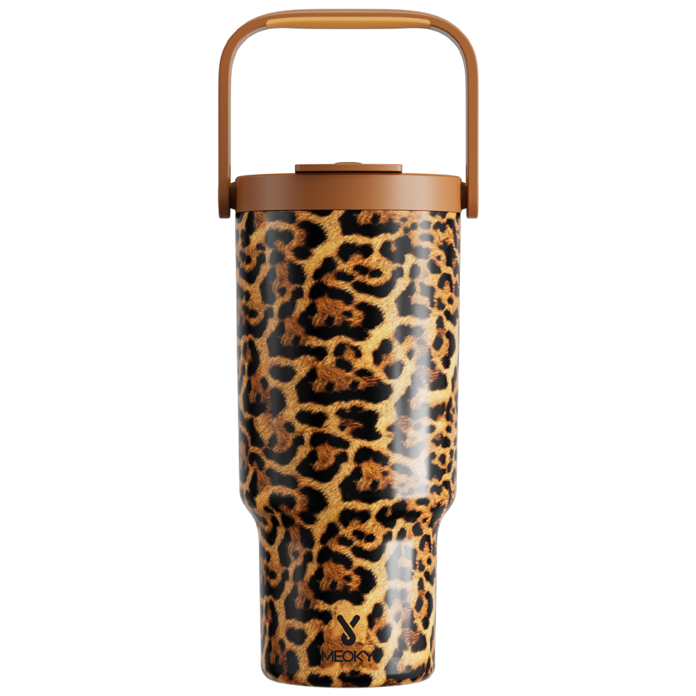 32oz Tumbler With Carrying Handle Animal Print Collection