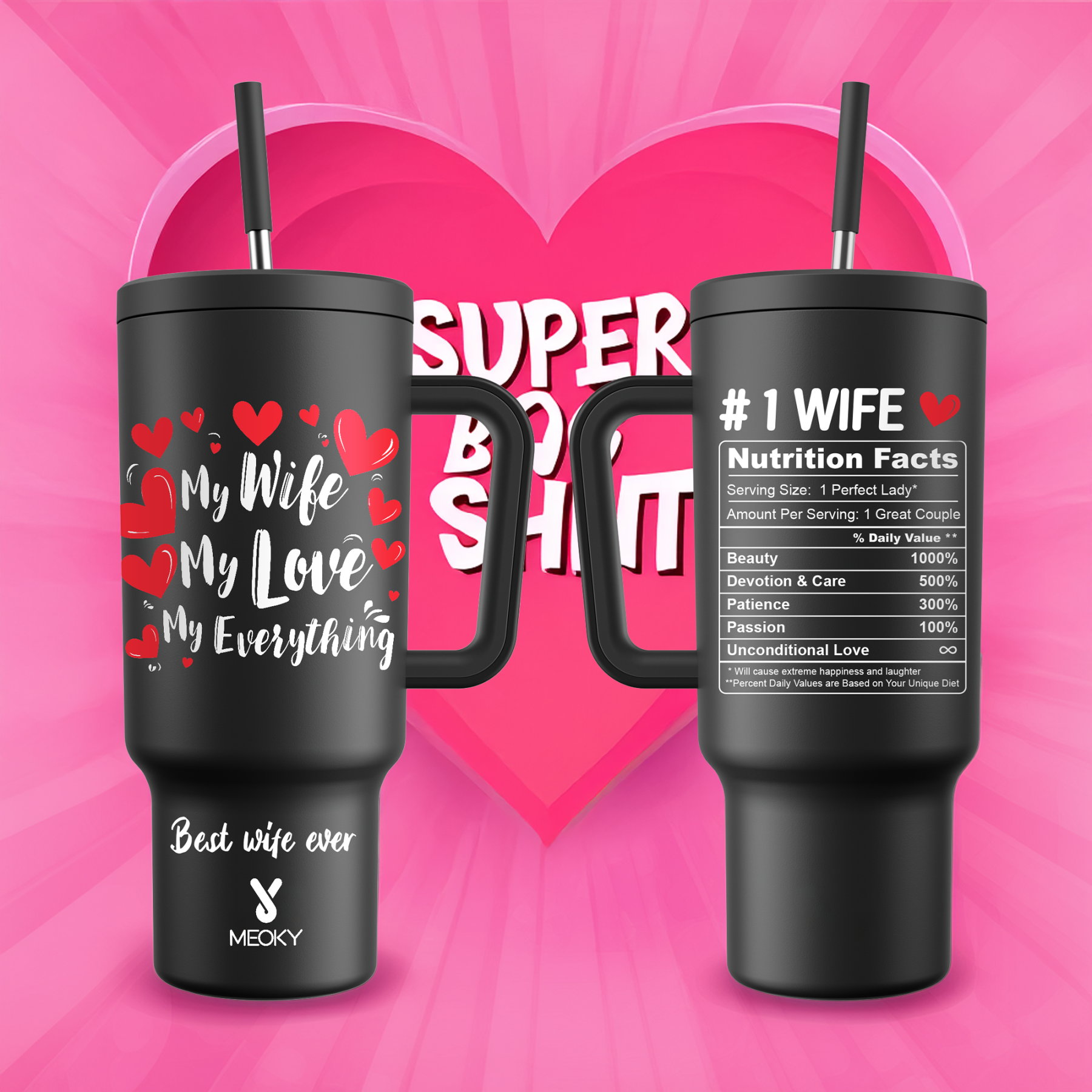 The Perfect Warm Gift for Wife! - Customized 40oz Tumbler With Straw
