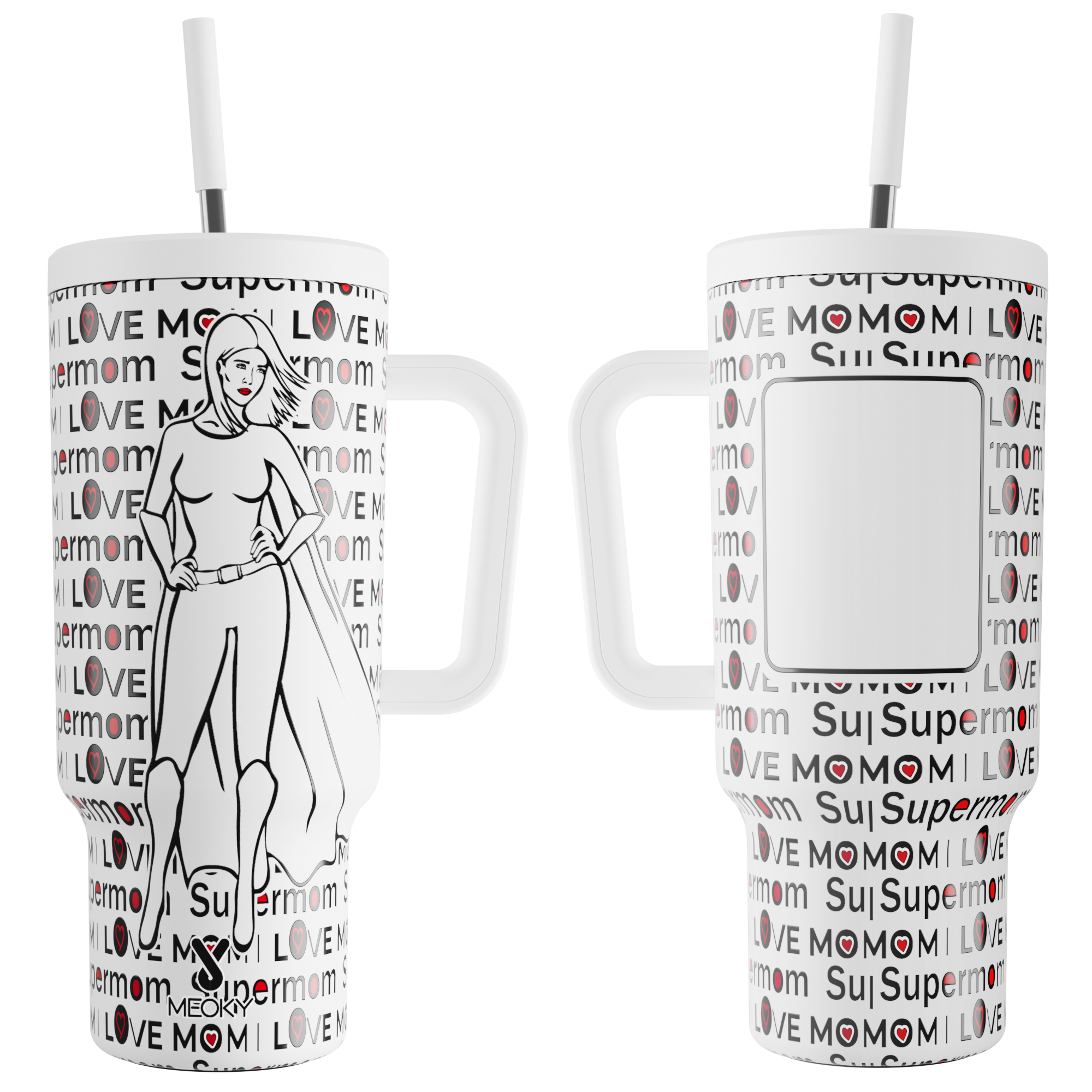 Mother's Day Edition - Customized 40oz Tumbler With Straw - A Perfect Gift for Mom!