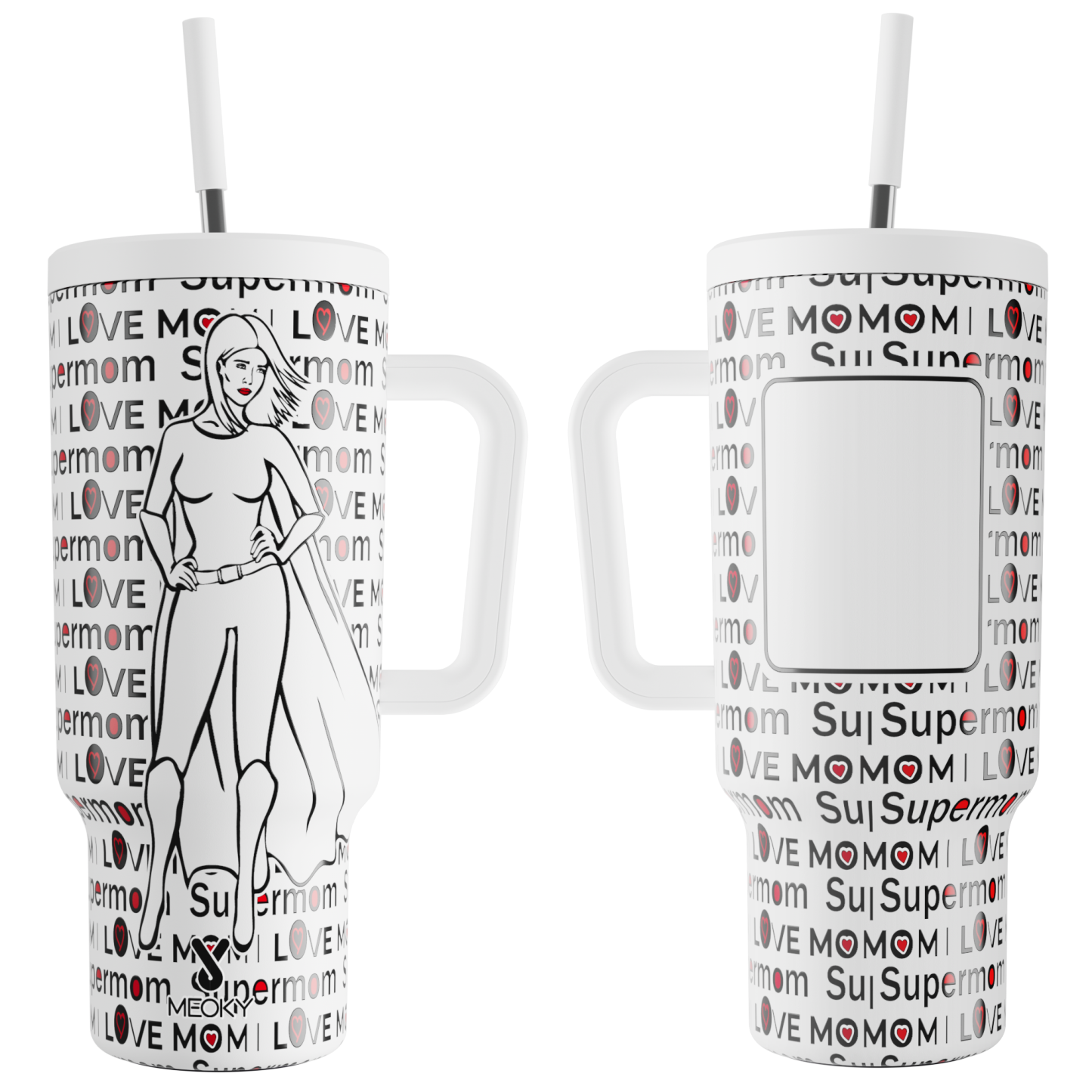 Mother's Day Edition - Customized 40oz Tumbler With Straw - A Perfect Gift for Mom!
