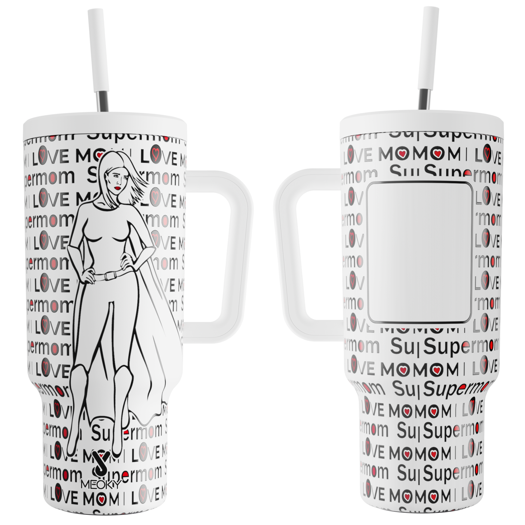 Mother's Day Edition - Customized 40oz Tumbler With Straw - A Perfect Gift for Mom!