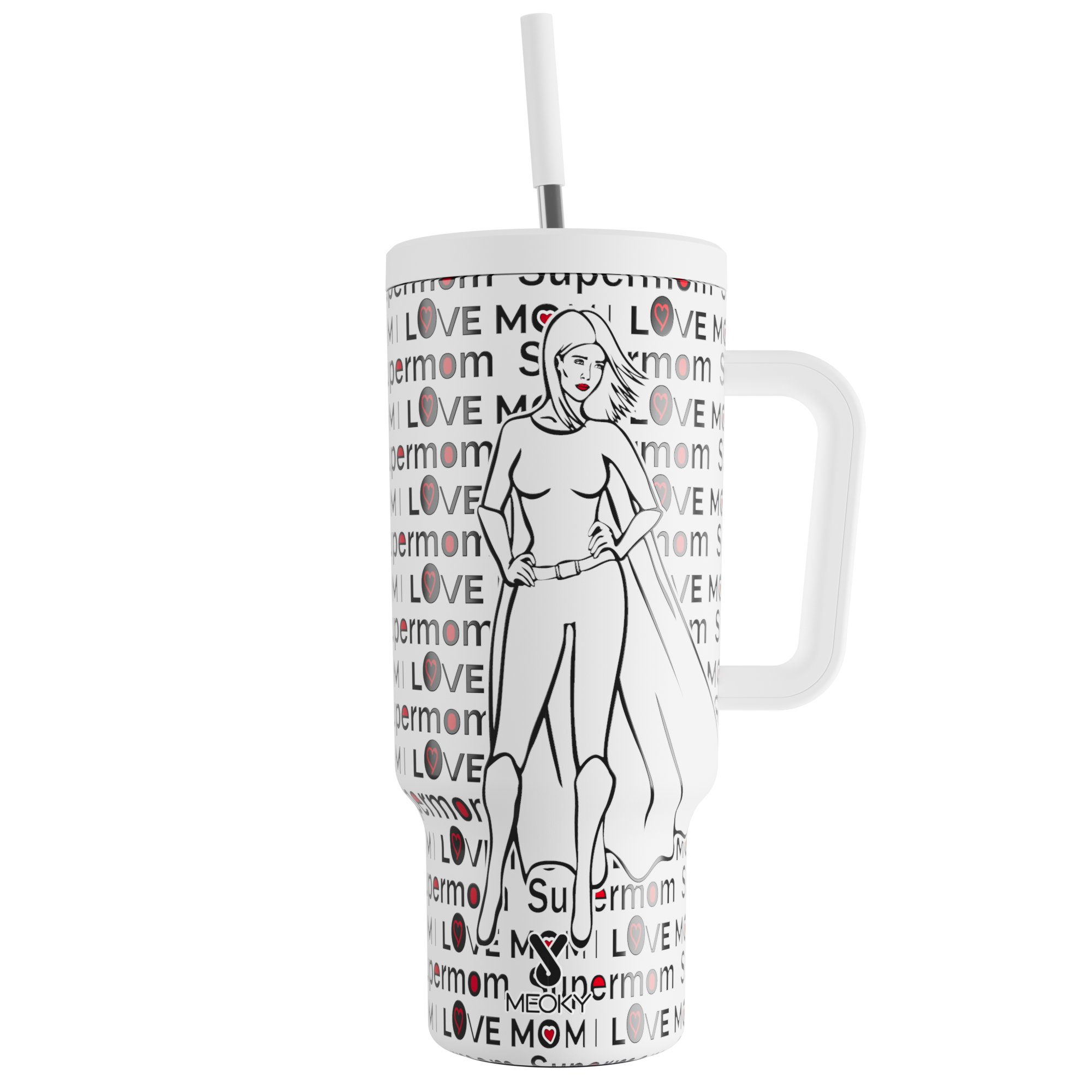 Mother's Day Edition - Customized 40oz Tumbler With Straw - Heroic Love