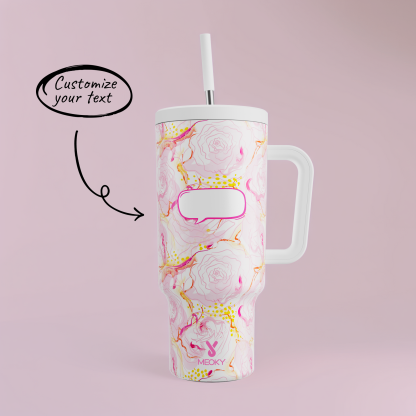 Rose - Customized 40oz Tumbler With Straw - The perfect gift for Loved ones, relatives, friends !