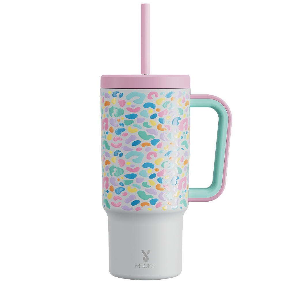 24oz Tumbler With Straw Animal Print Collection