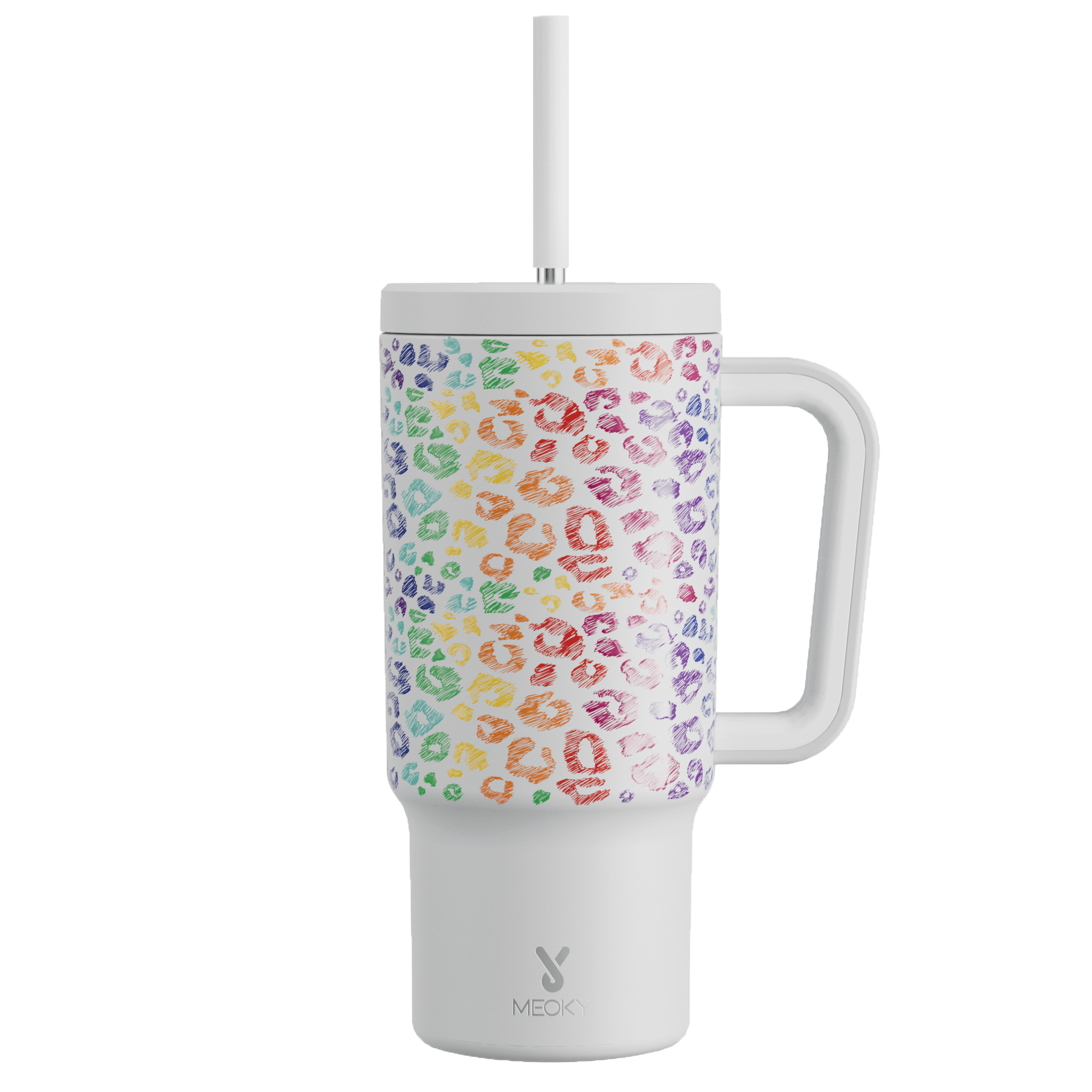 24oz Tumbler With Straw Animal Print Collection