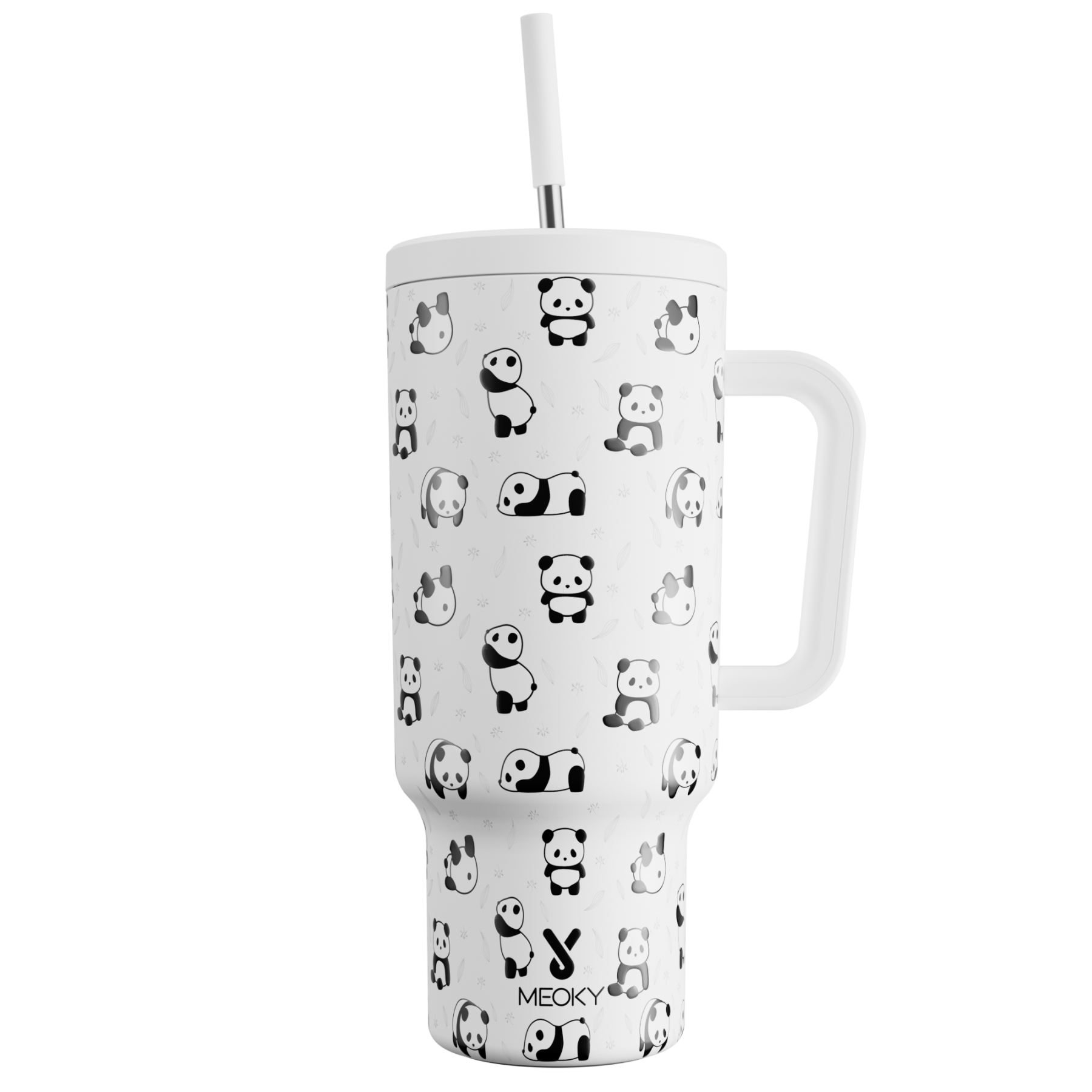 40oz Tumbler With Straw Panda