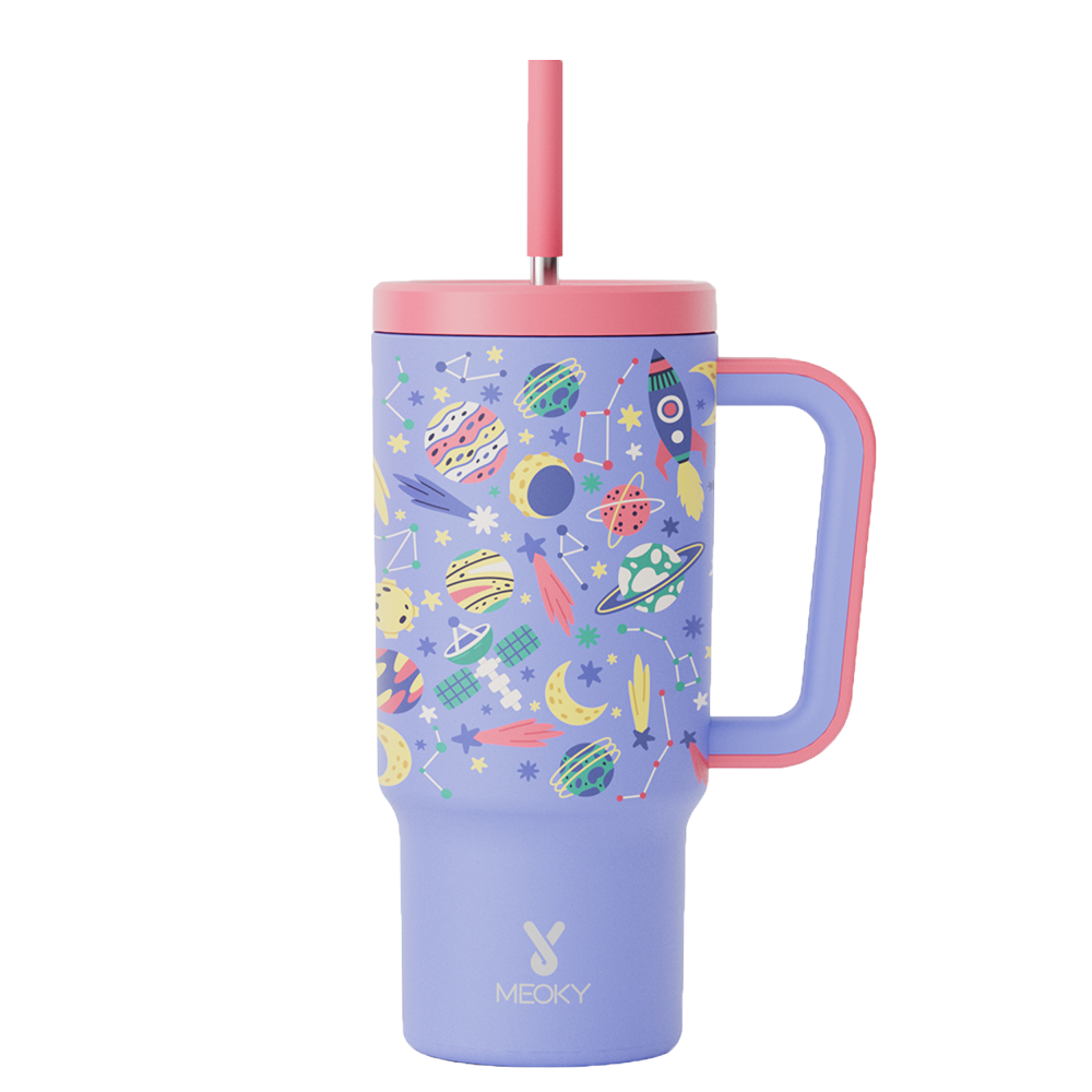Meoky 24oz Tumbler With Straw Rocket Collection