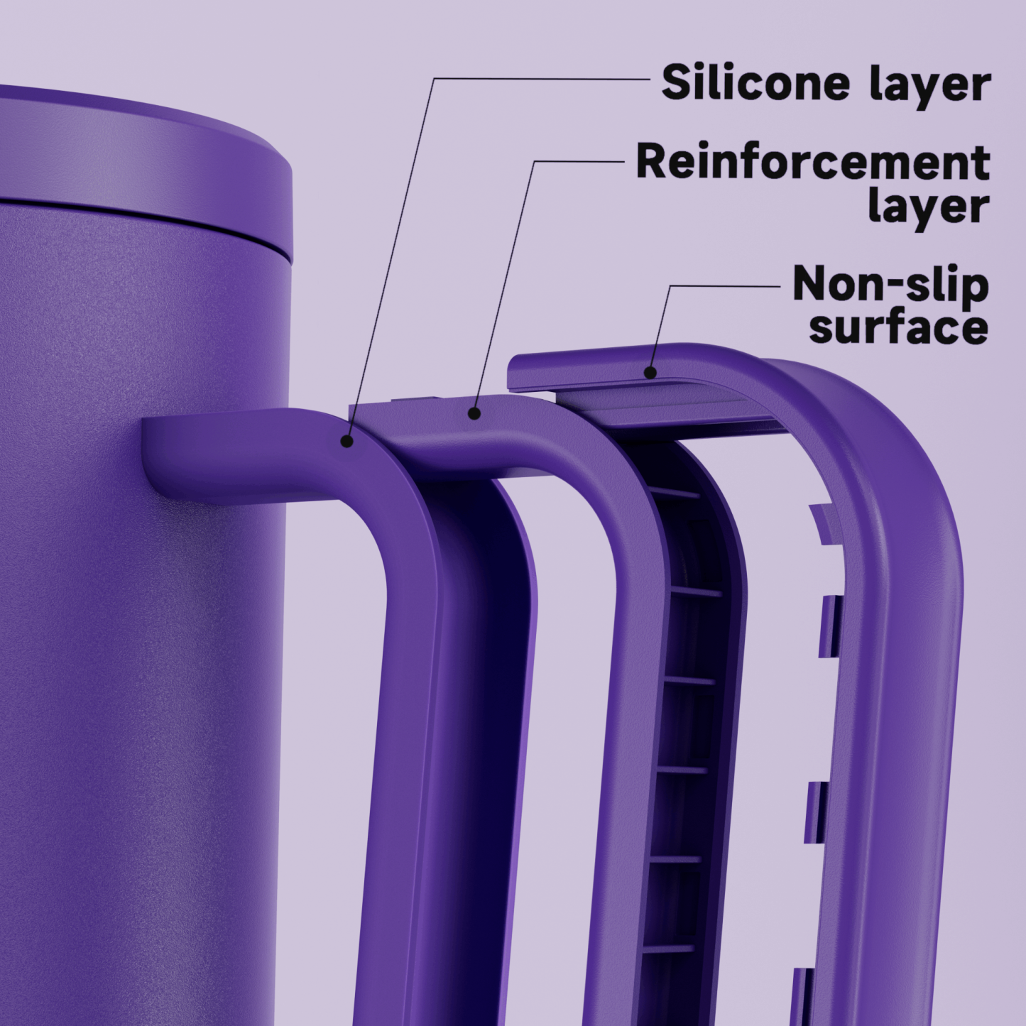 40oz Tumbler With Straw Monochrome Collection-Dark Purple