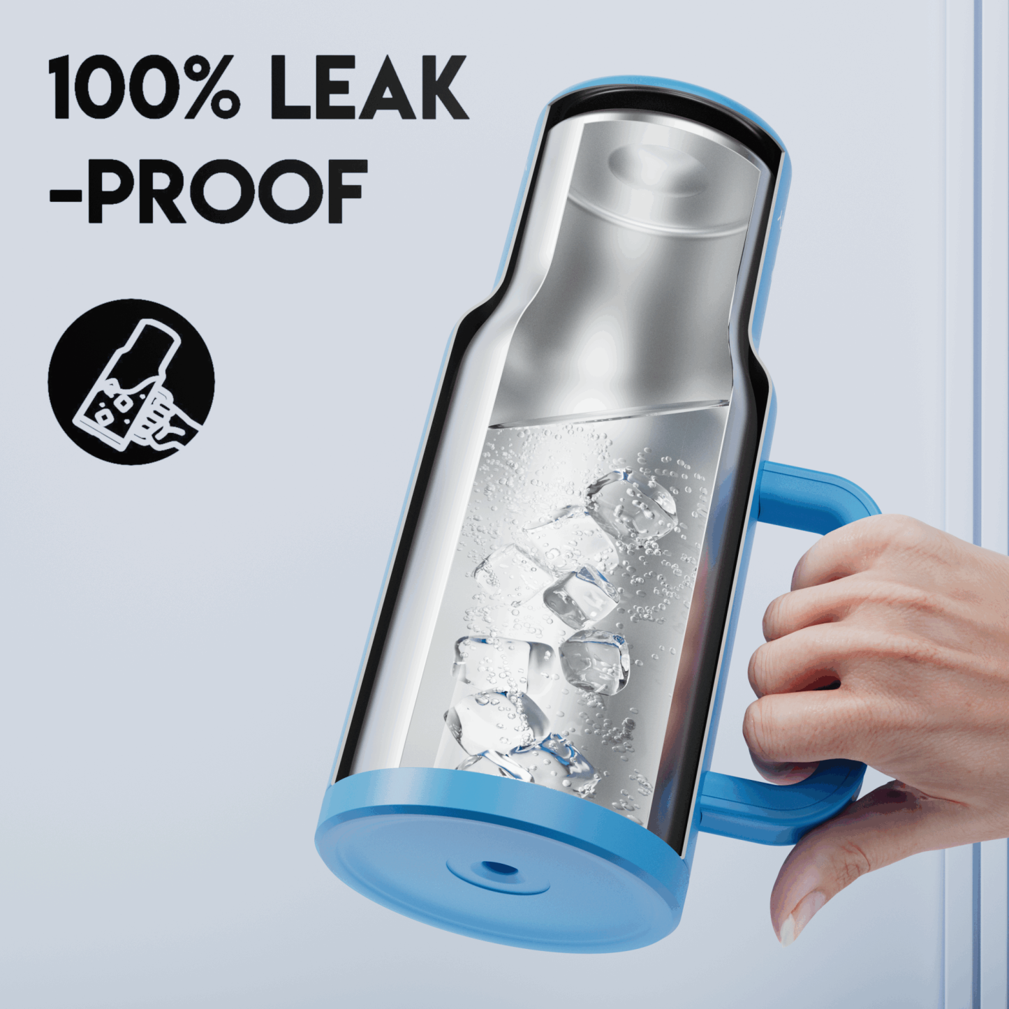 40oz Tumbler With Straw Monochrome Collection-Lake Blue