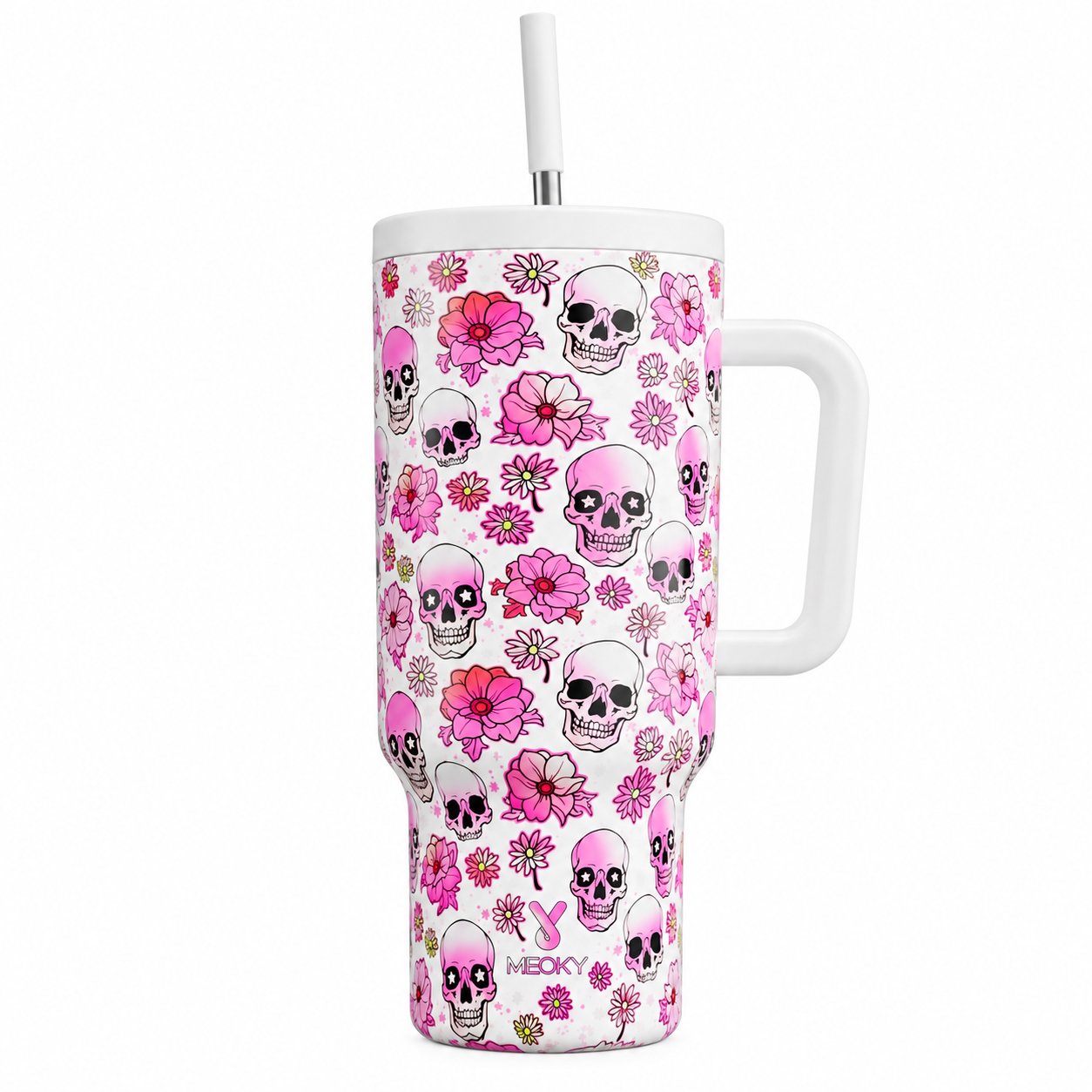 MEOKY 40oz Halloween Insulated Stainless Steel Tumbler Leakproof Travel Cup Keeps Cold for 24 Hours