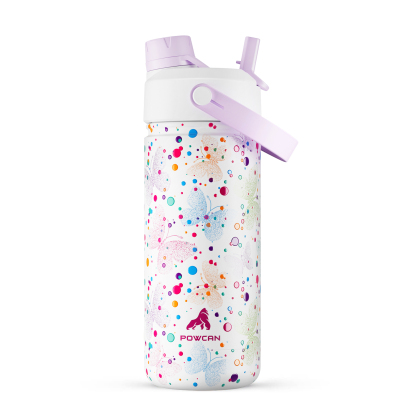 18 oz Insulated Water Bottle with 2-in-1 Straw and Spout Lid