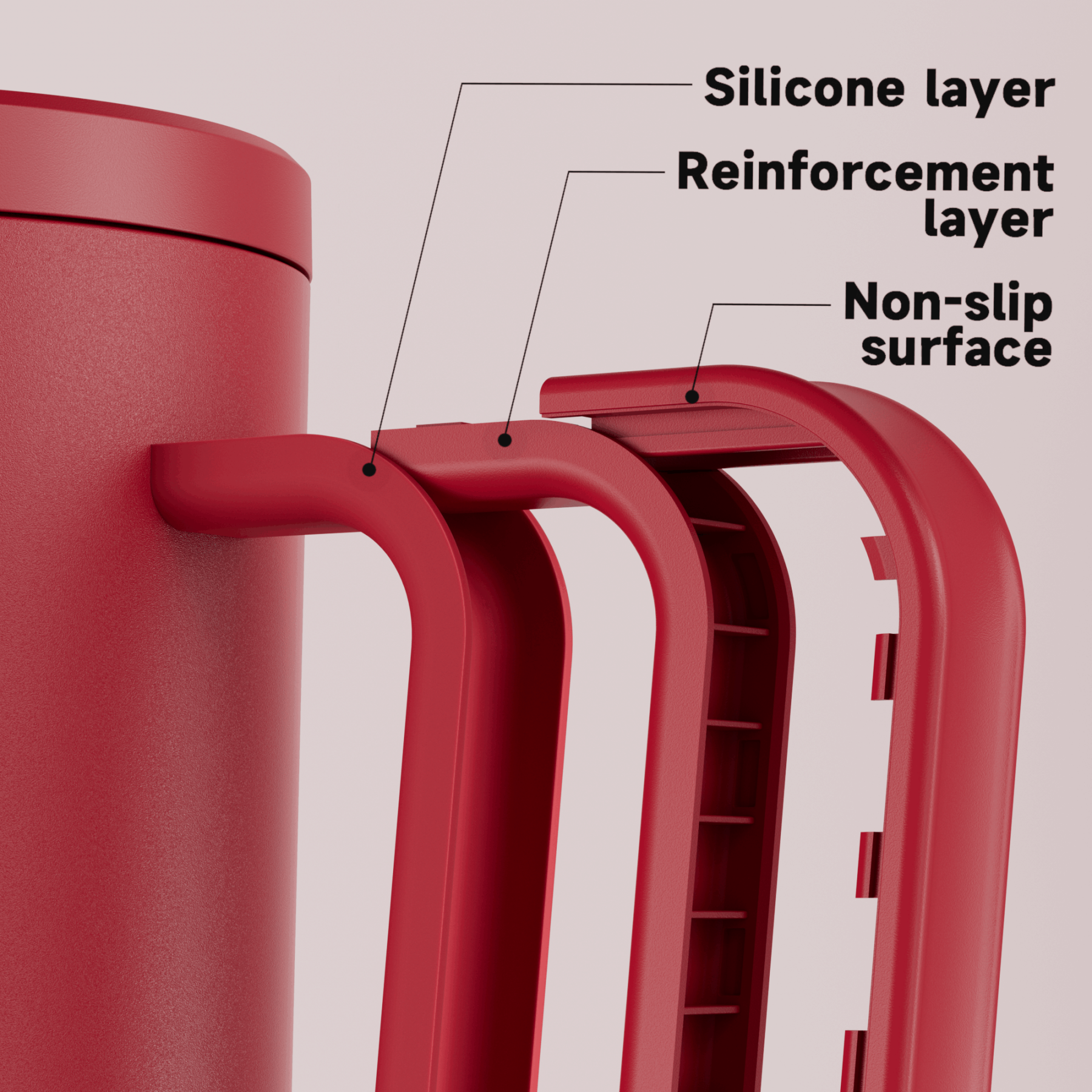 40oz Tumbler With Straw Monochrome Collection-Red