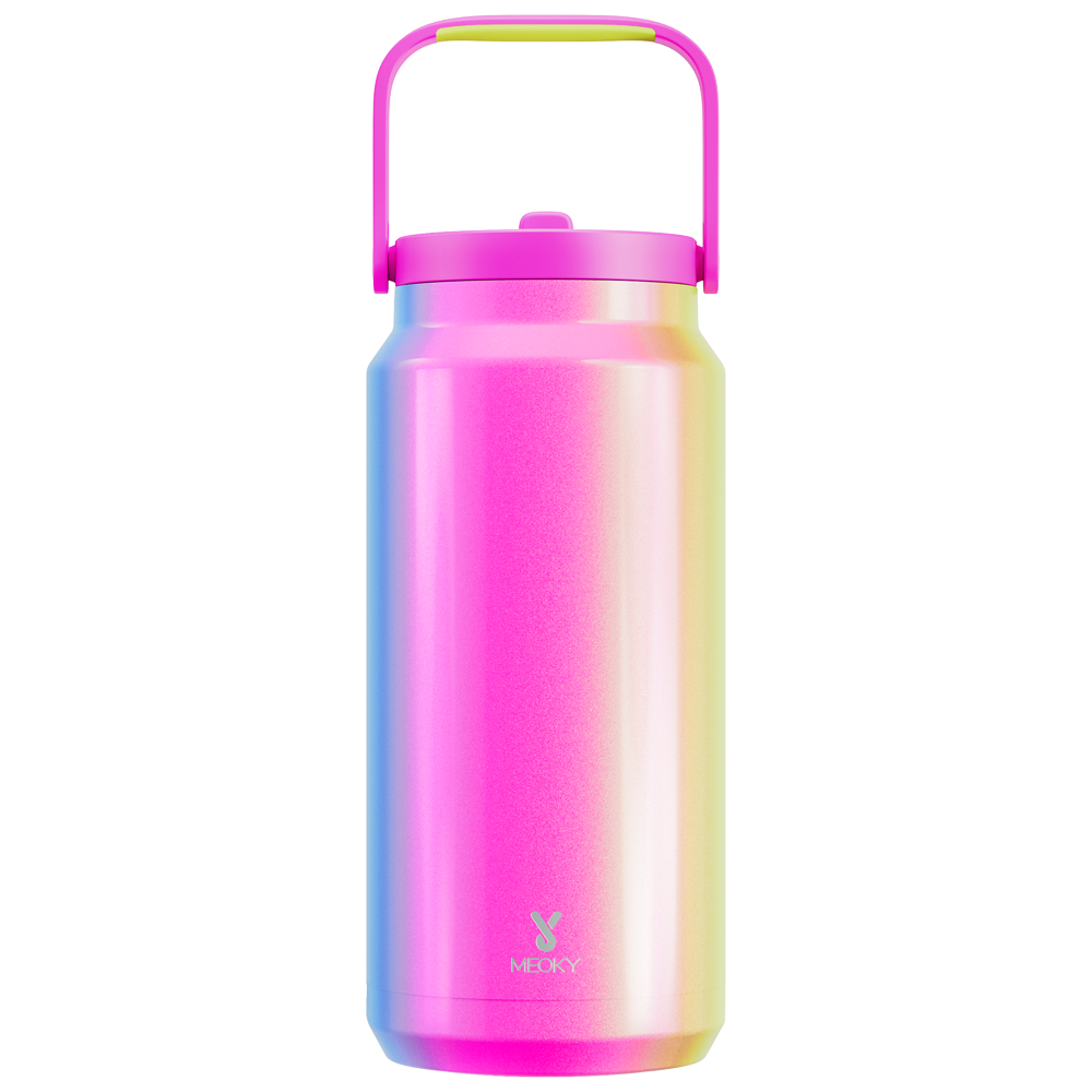 64oz tumbler carrying handle gradient rainbow