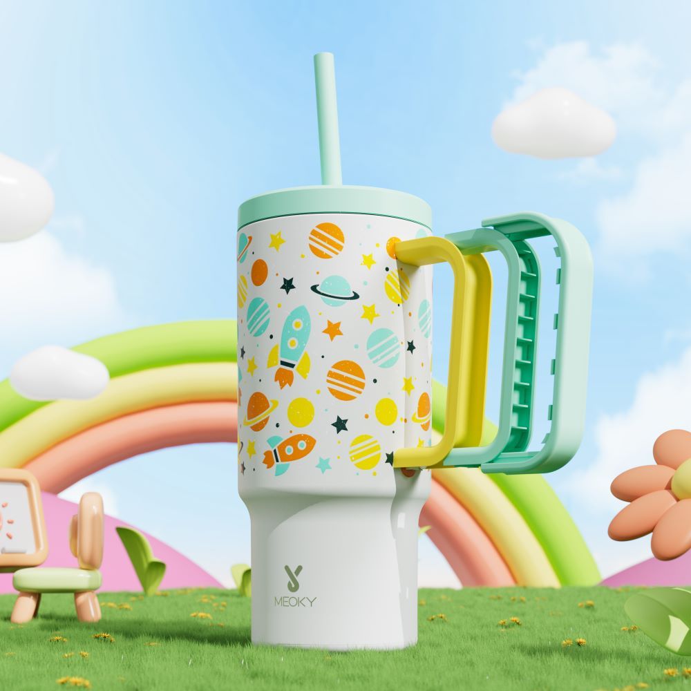 24oz tumbler straw rocket white rocket