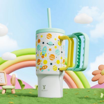 24oz tumbler straw rocket white rocket