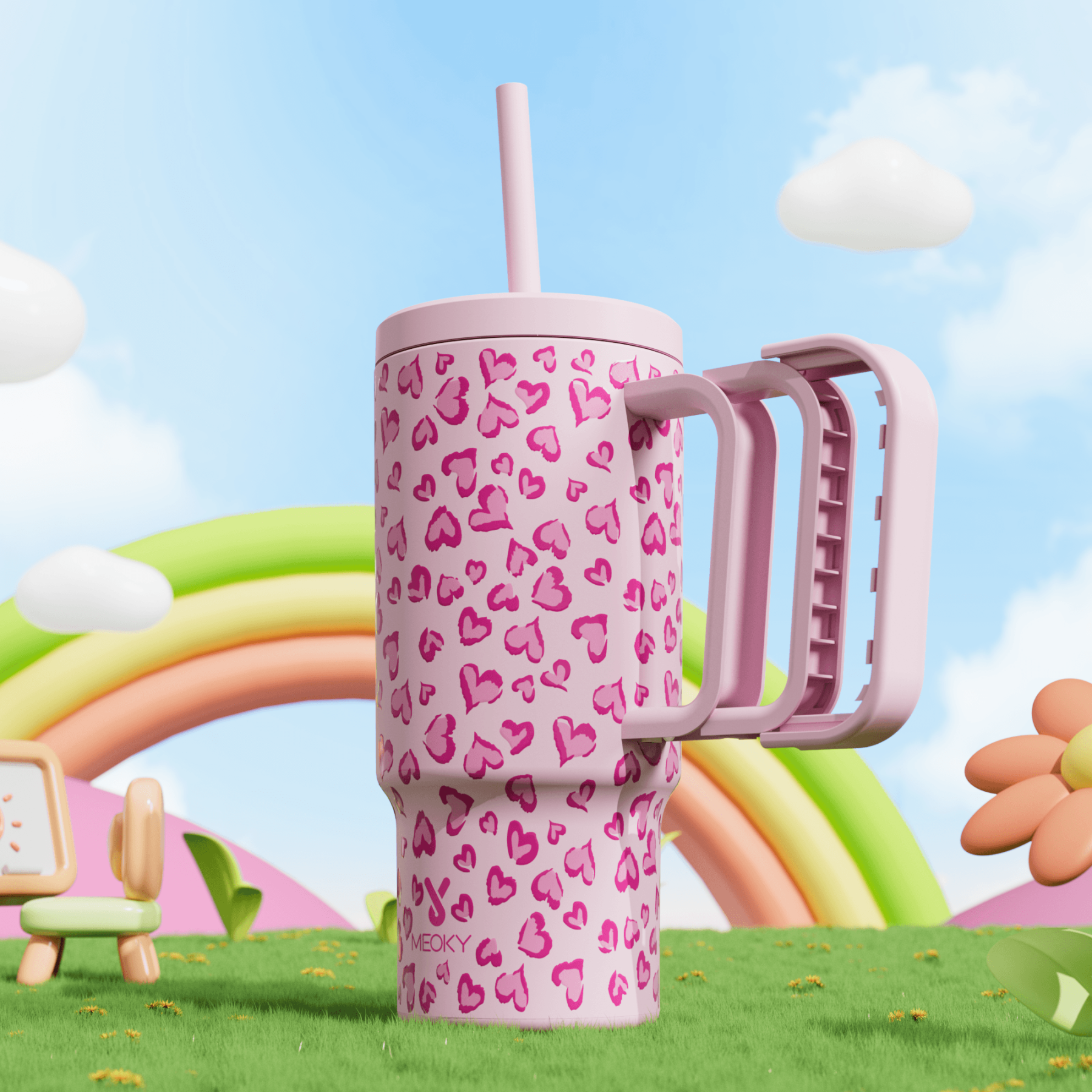 24oz Tumbler With Straw Valentine Collection