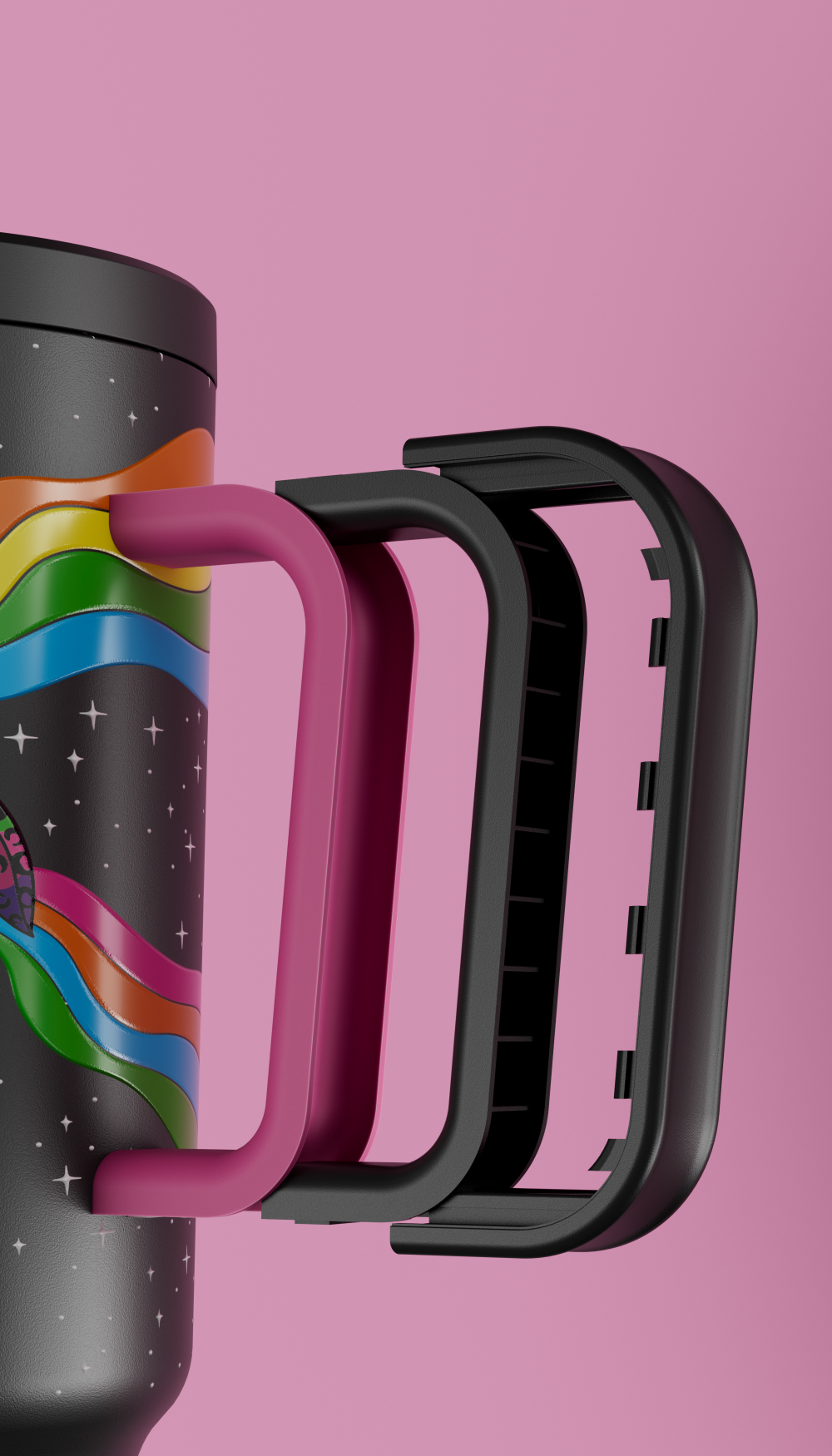 40oz Tumbler With Straw Halloween Special Edition-White Cat