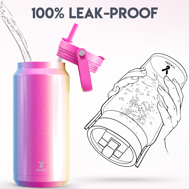 64oz tumbler carrying handle gradient rainbow