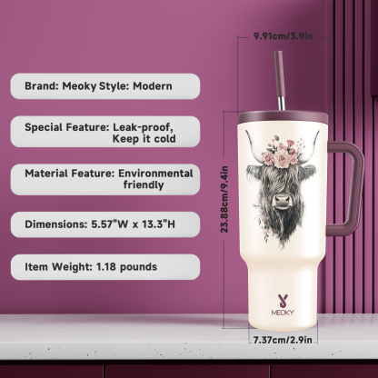 Highland Cow Collection - Customized 40oz Tumbler With Straw - Gifts for yourself, family, friends, lovers!