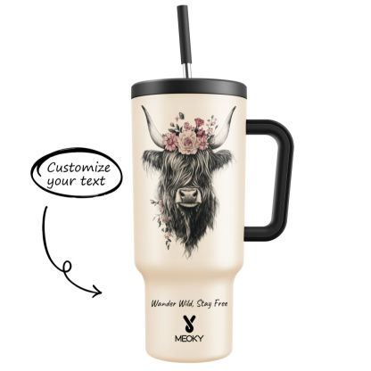 Highland Cow Collection - Customized 40oz Tumbler With Straw - Gifts for yourself, family, friends, lovers!