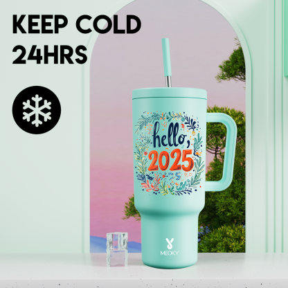 Happy 2025 New Year ! - Customized 40oz Tumbler With Straw - Gifts for yourself, family, friends, lovers!