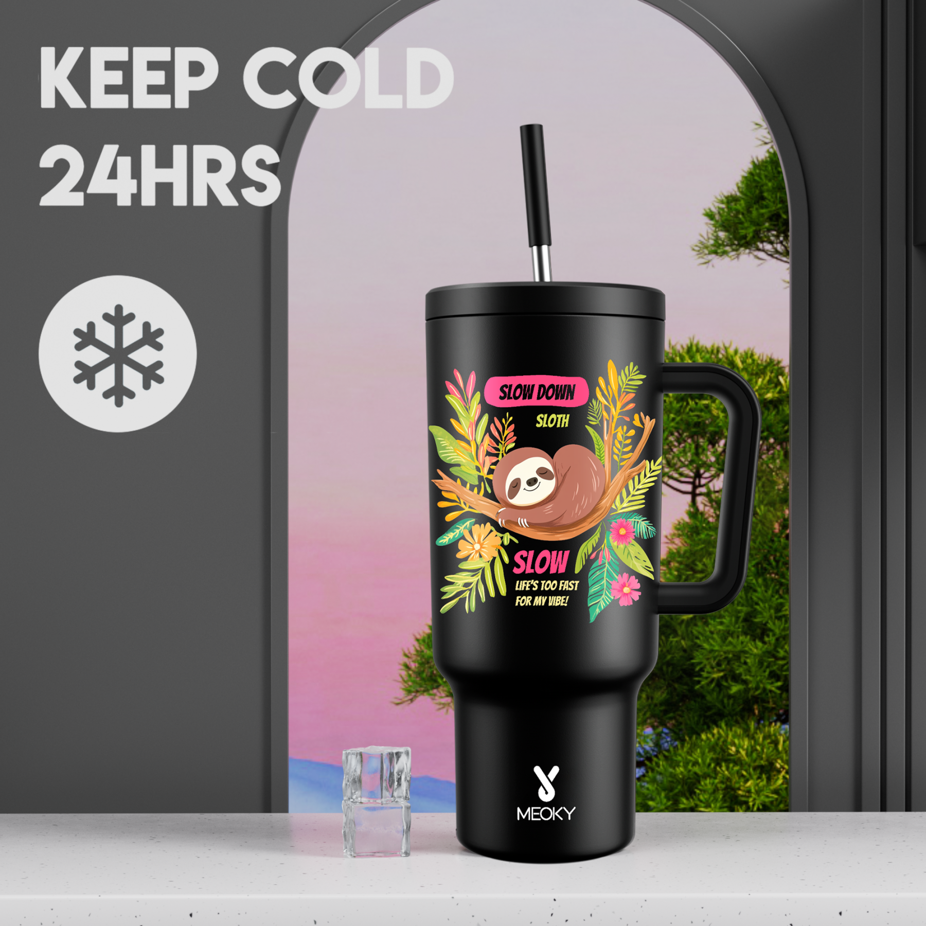 Cartoon Animals Collection - 40oz Customized Tumbler With Straw - Gifts for yourself, family, friends, lovers!