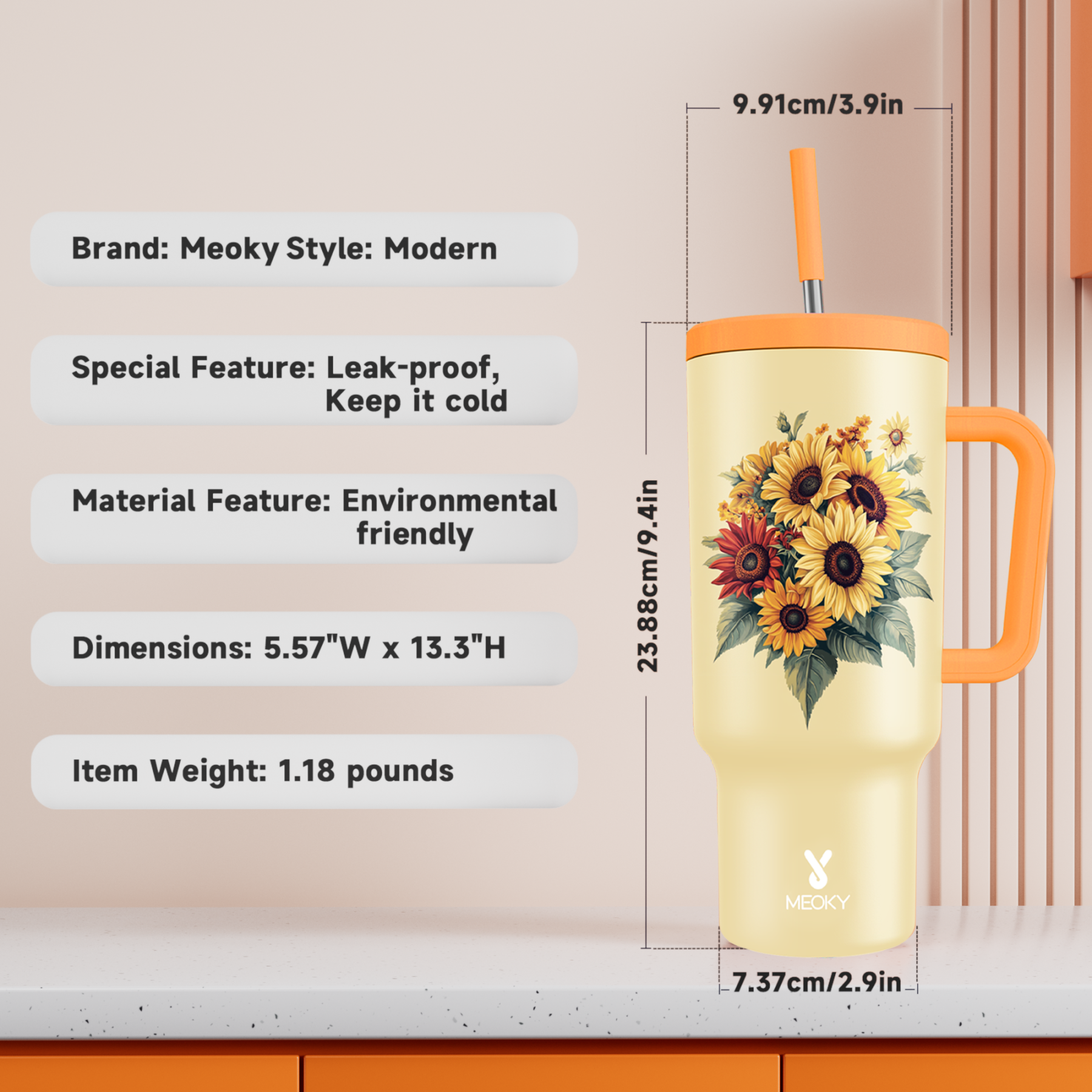 Flowers Collection - Customized 40oz Tumbler With Straw - The perfect gift for Loved ones, relatives, friends !