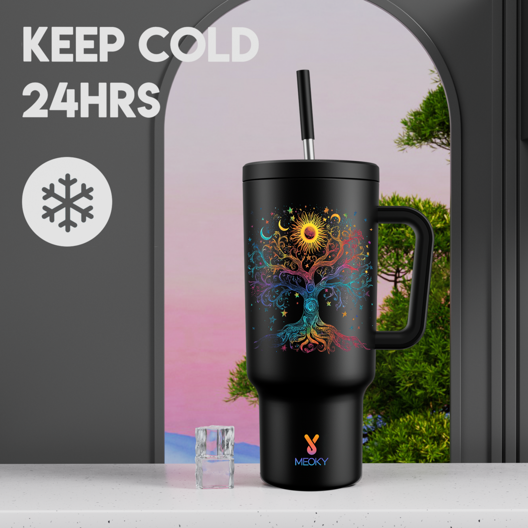 Tree of Life Collection - Customized 40oz Tumbler With Straw - The perfect gift for Loved ones, relatives, friends !