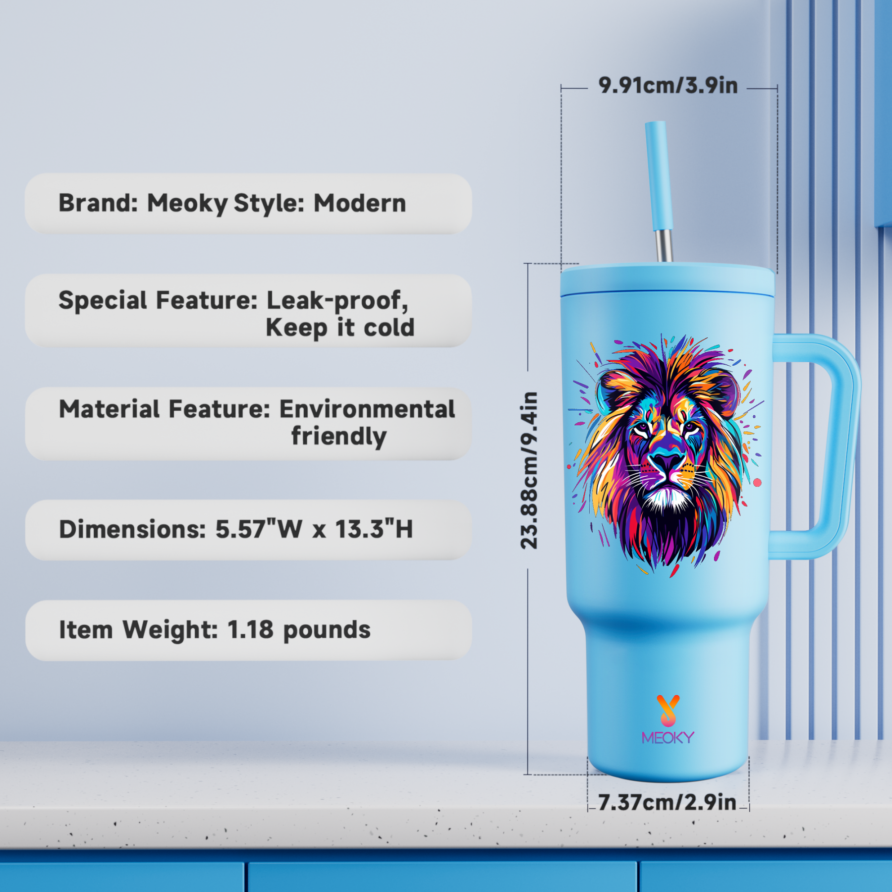 Wild Animal Collection - Customized 40oz Tumbler With Straw - The perfect gift for Loved ones, relatives, friends !