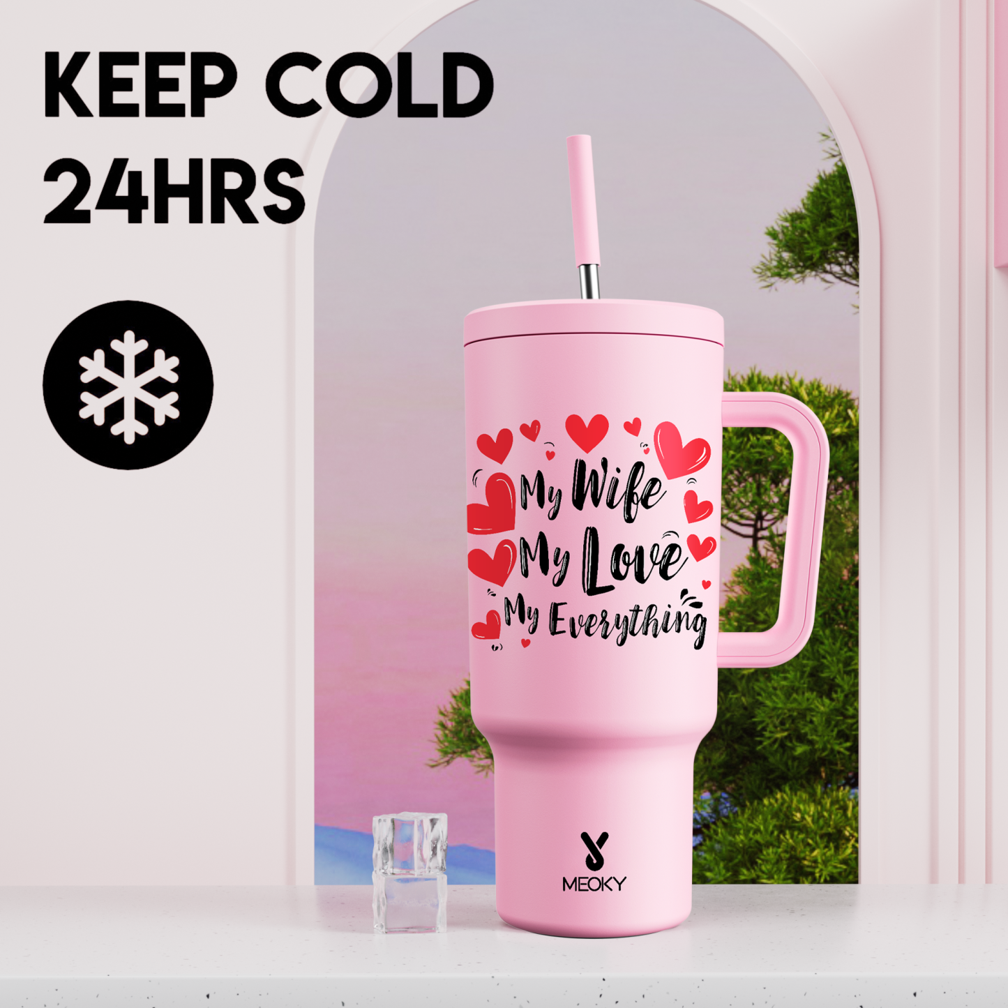 The Perfect Warm Gift for Wife! - Customized 40oz Tumbler With Straw