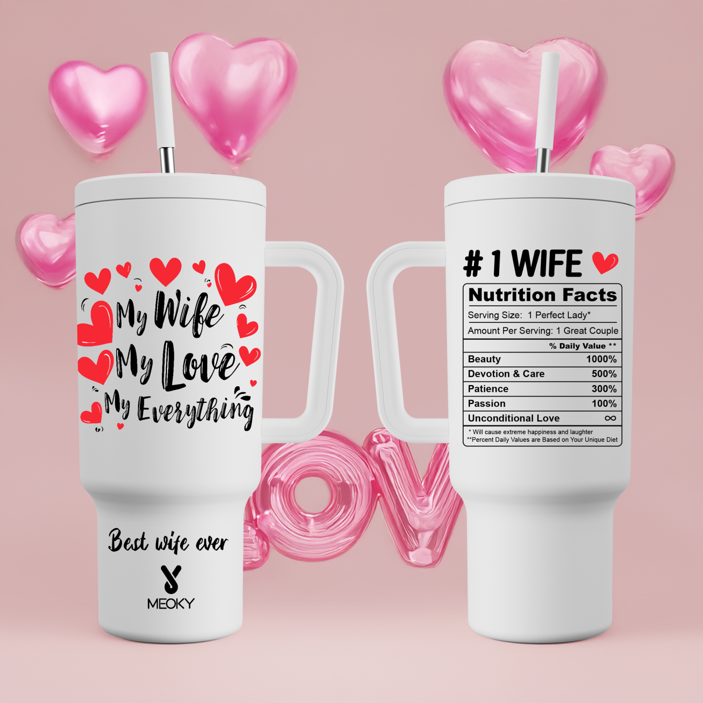 The Perfect Warm Gift for Wife! - Customized 40oz Tumbler With Straw