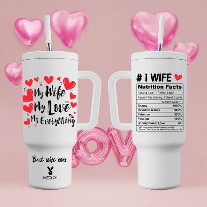The Perfect Warm Gift for Wife! - Customized 40oz Tumbler With Straw