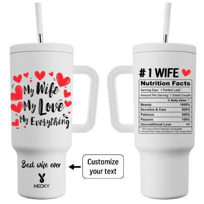The Perfect Warm Gift for Wife! - Customized 40oz Tumbler With Straw