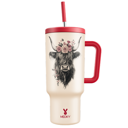 40oz Tumbler With Straw Highland-Cow