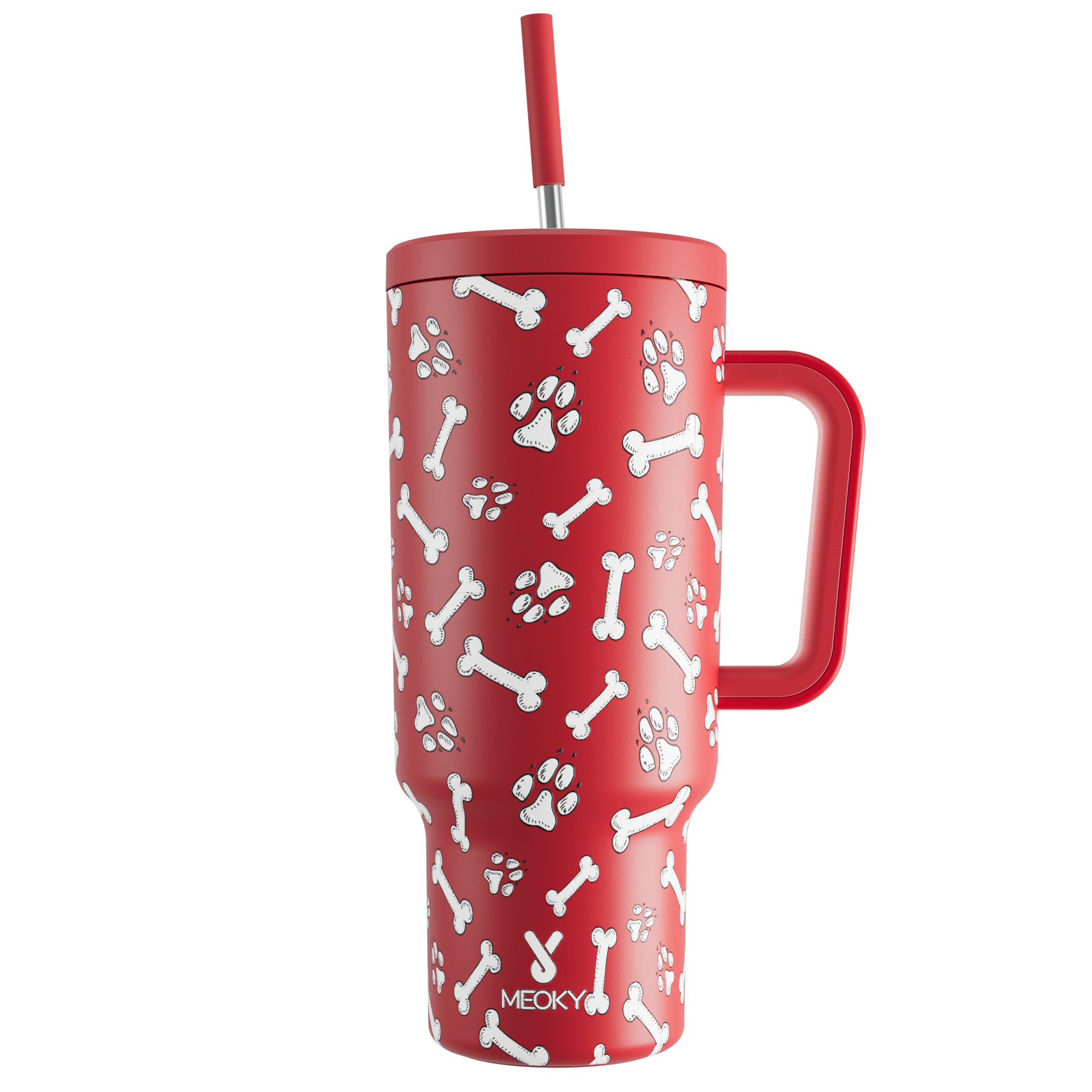 Puppy Paw - Customized 40oz Tumbler With Straw - The perfect gift for Loved ones, relatives, friends !
