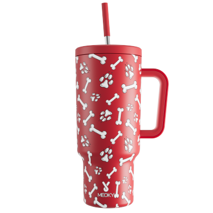 Puppy Paw - Customized 40oz Tumbler With Straw - The perfect gift for Loved ones, relatives, friends !
