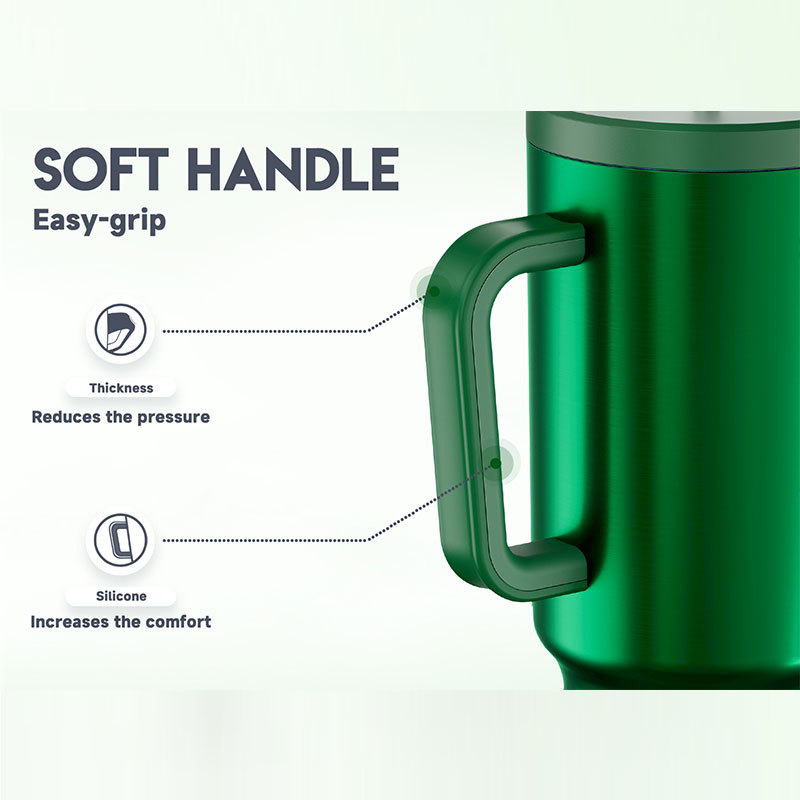 40oz Tumbler With Straw Pure Collection-Forest Green
