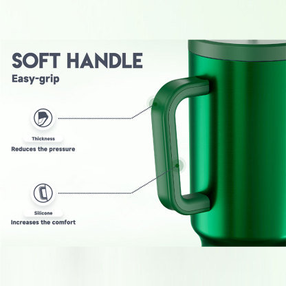 40oz Tumbler With Straw Pure Collection-Forest Green