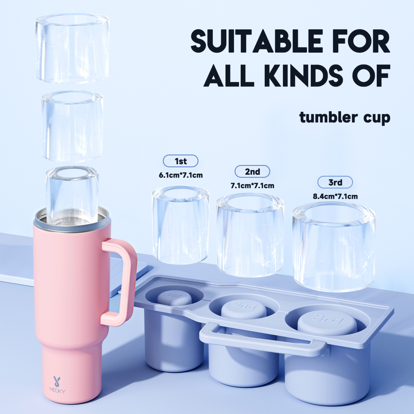 silicone ice cube blue