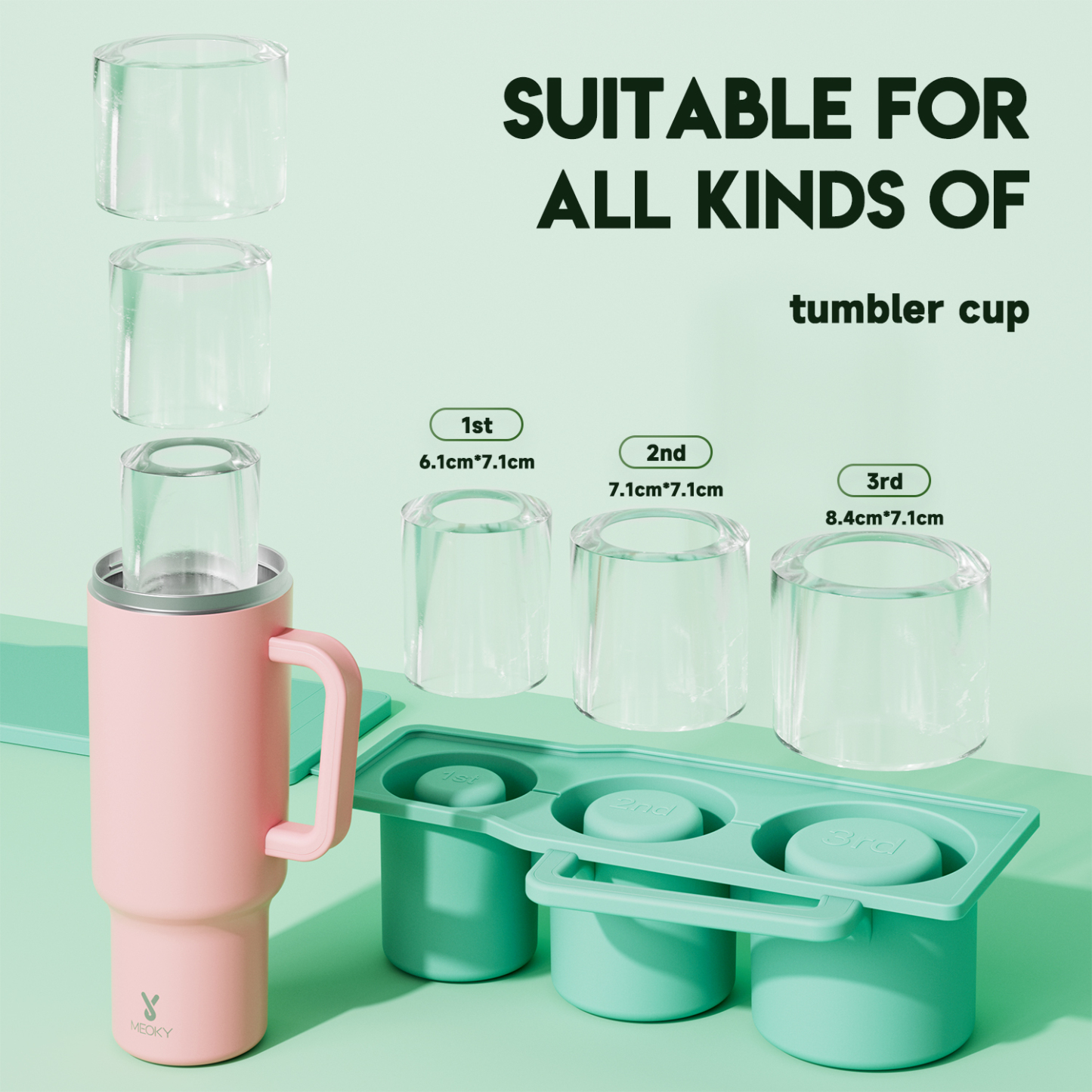 silicone ice cube green