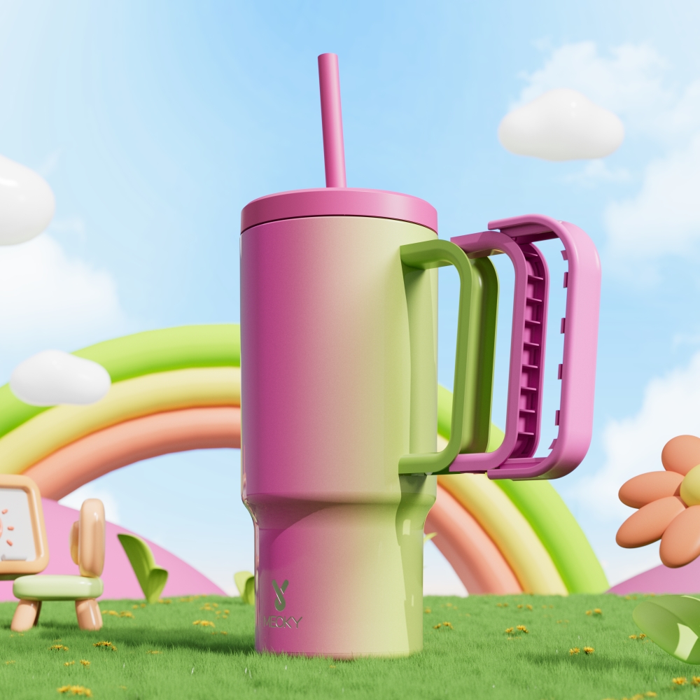 24oz tumbler straw gradient rainbow