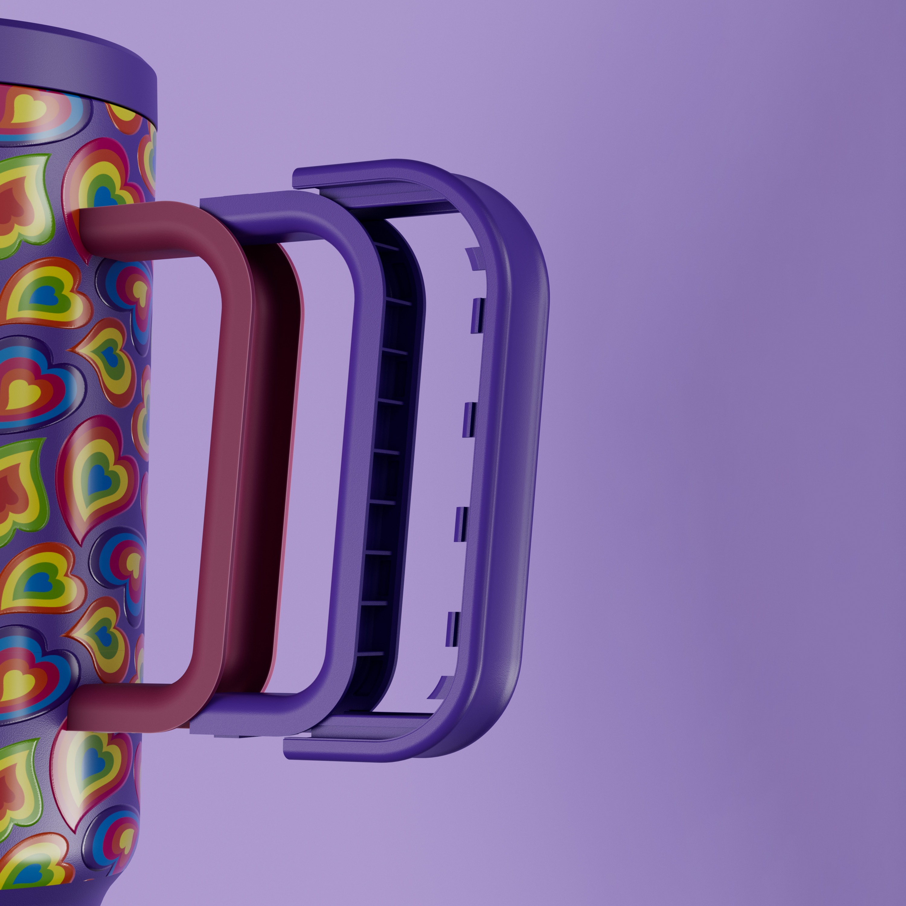 40oz Tumbler With Straw Valentine Collection-Purple Love