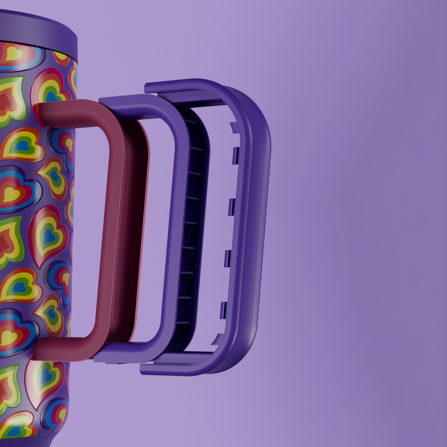 40oz Tumbler With Straw Valentine Collection-Purple Love