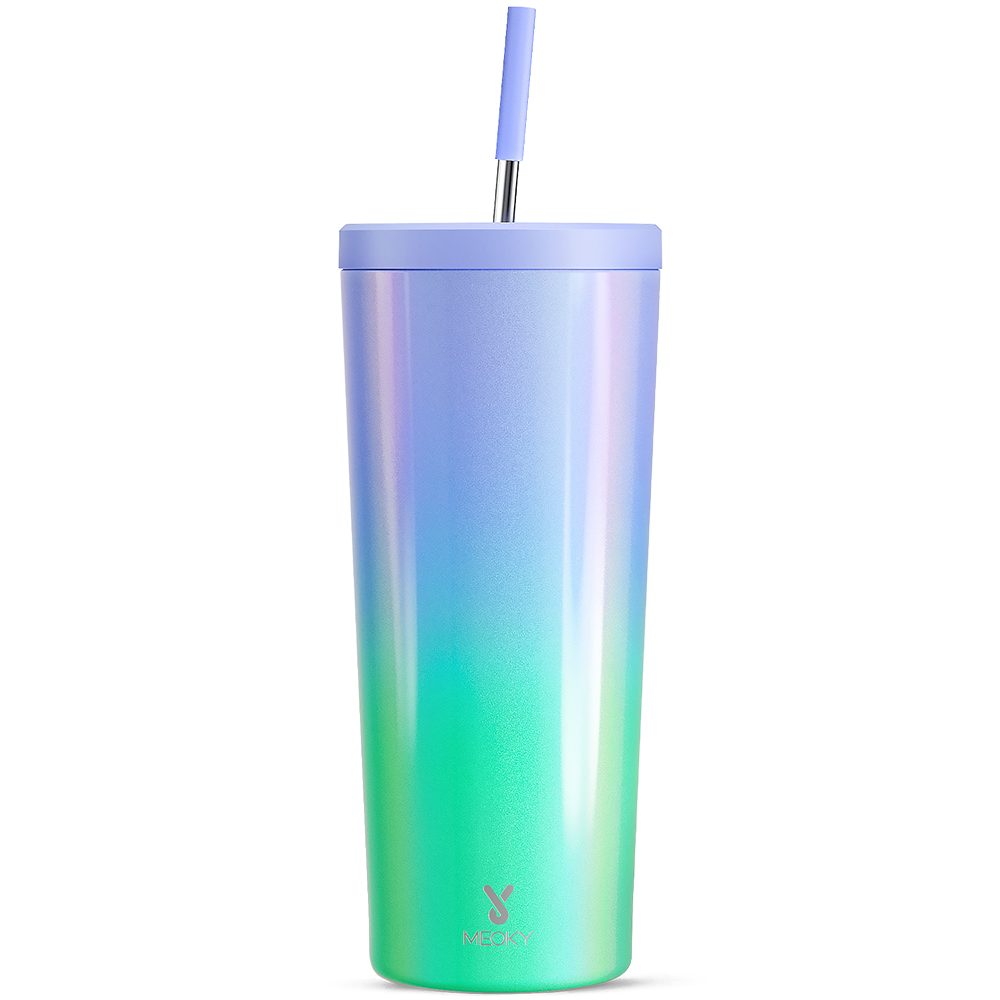 Meoky 24oz Cold Cup With Straw Gradient Collection