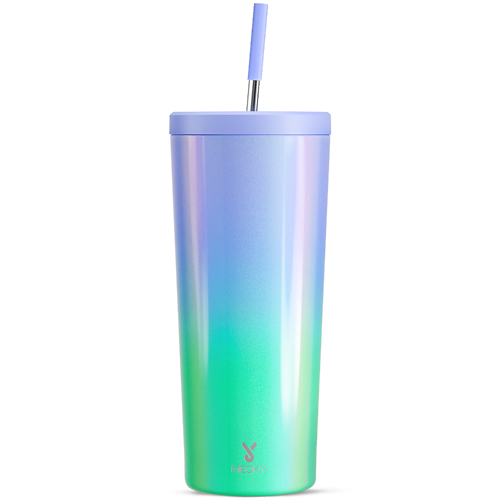 24oz Cold Cup With Straw Gradient Collection